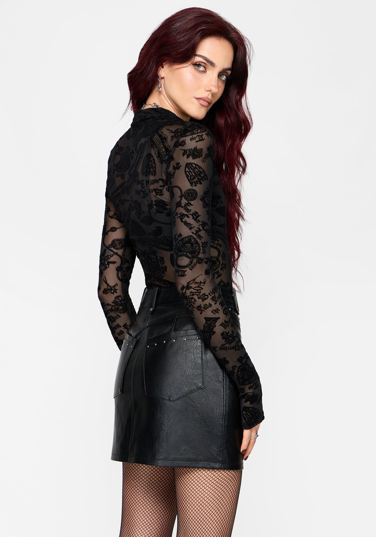 Talia Studded PU Mini Skirt