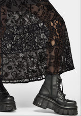 Sanct Flocked Velour Patchwork Midaxi Skirt