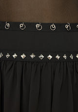 Emara Studded Hanky Hem Mini Skirt UK 6