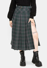 Daria Check Pleated Midaxi Skirt UK 6