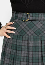 Daria Check Pleated Midaxi Skirt UK 6
