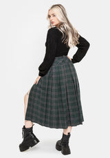 Daria Check Pleated Midaxi Skirt UK 6