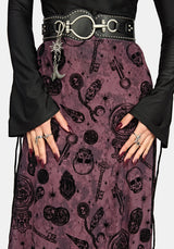 Equinox Flocked Midaxi Skirt