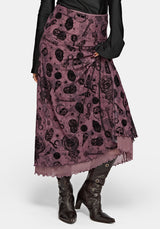 Equinox Flocked Midaxi Skirt
