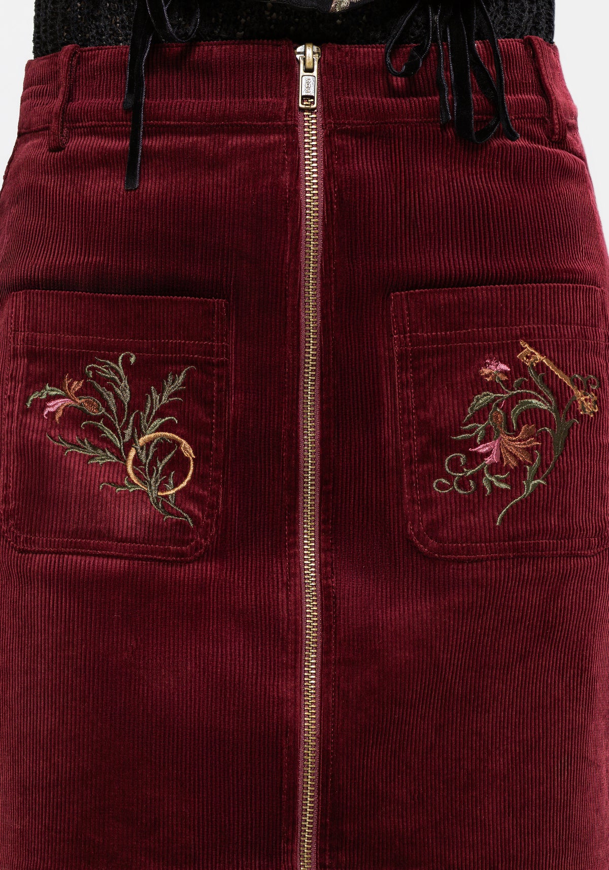 Ouro Embroidered Mini Skirt UK 6