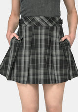 Bramble Buckled Mini Skirt - Dark Green
