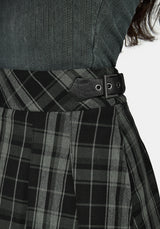 Bramble Buckled Mini Skirt - Dark Green