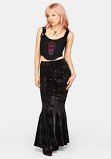 Orin Velour Maxi Skirt