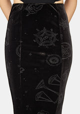 Orin Velour Maxi Skirt