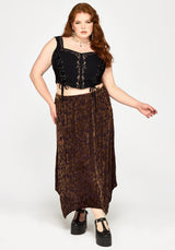Sienna Devore Hanky Hem Midaxi Skirt