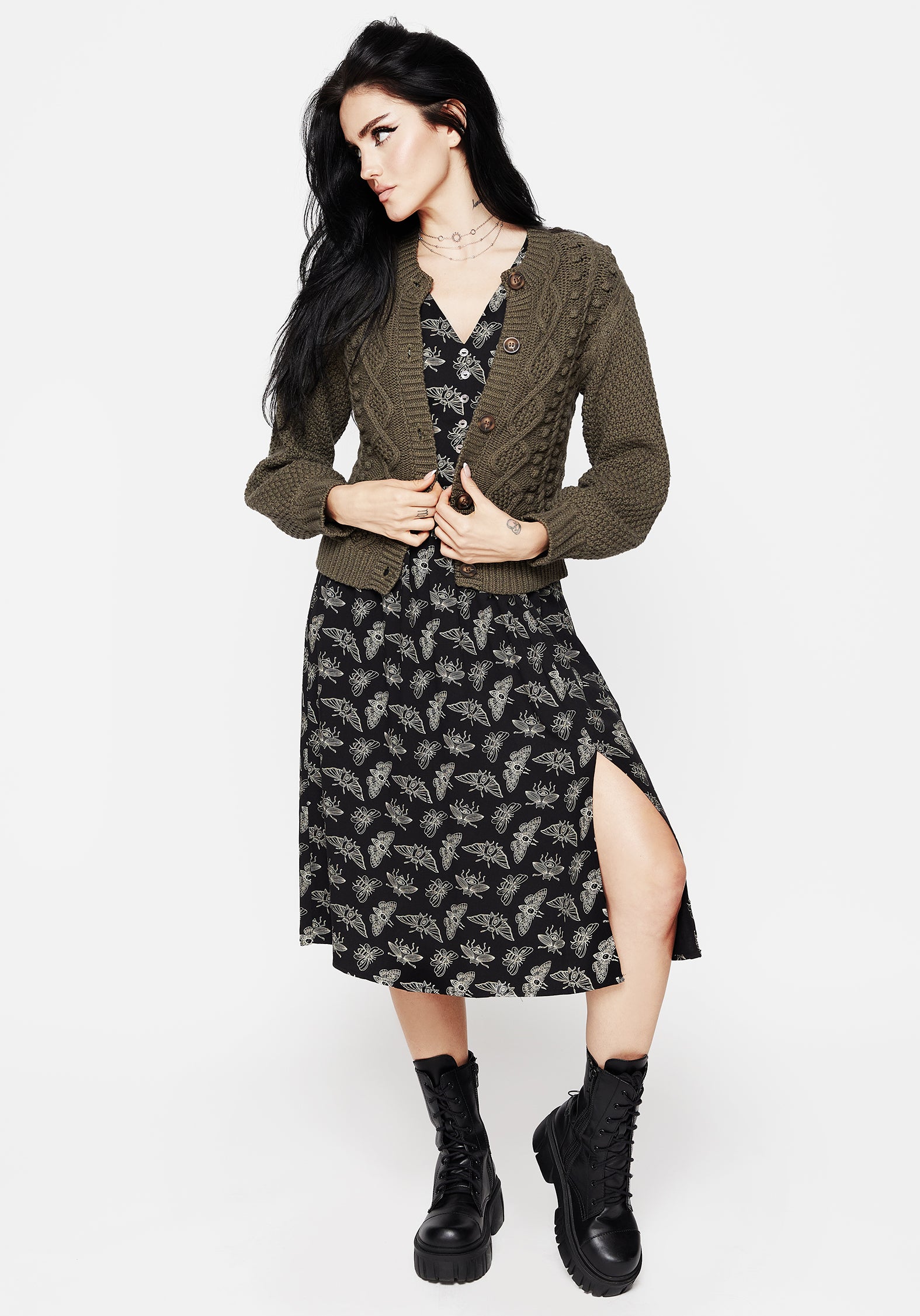 MORTMOTH SHORT SLEEVE MIDI DRESS