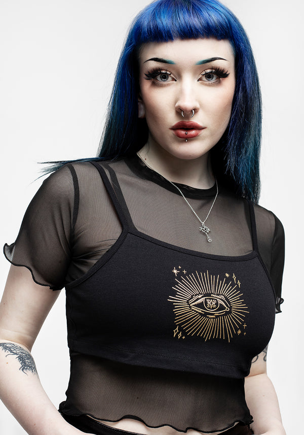 All-Seeing Eye Crop Tee and Vest