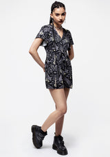 Hecate's Garden Button Up Playsuit