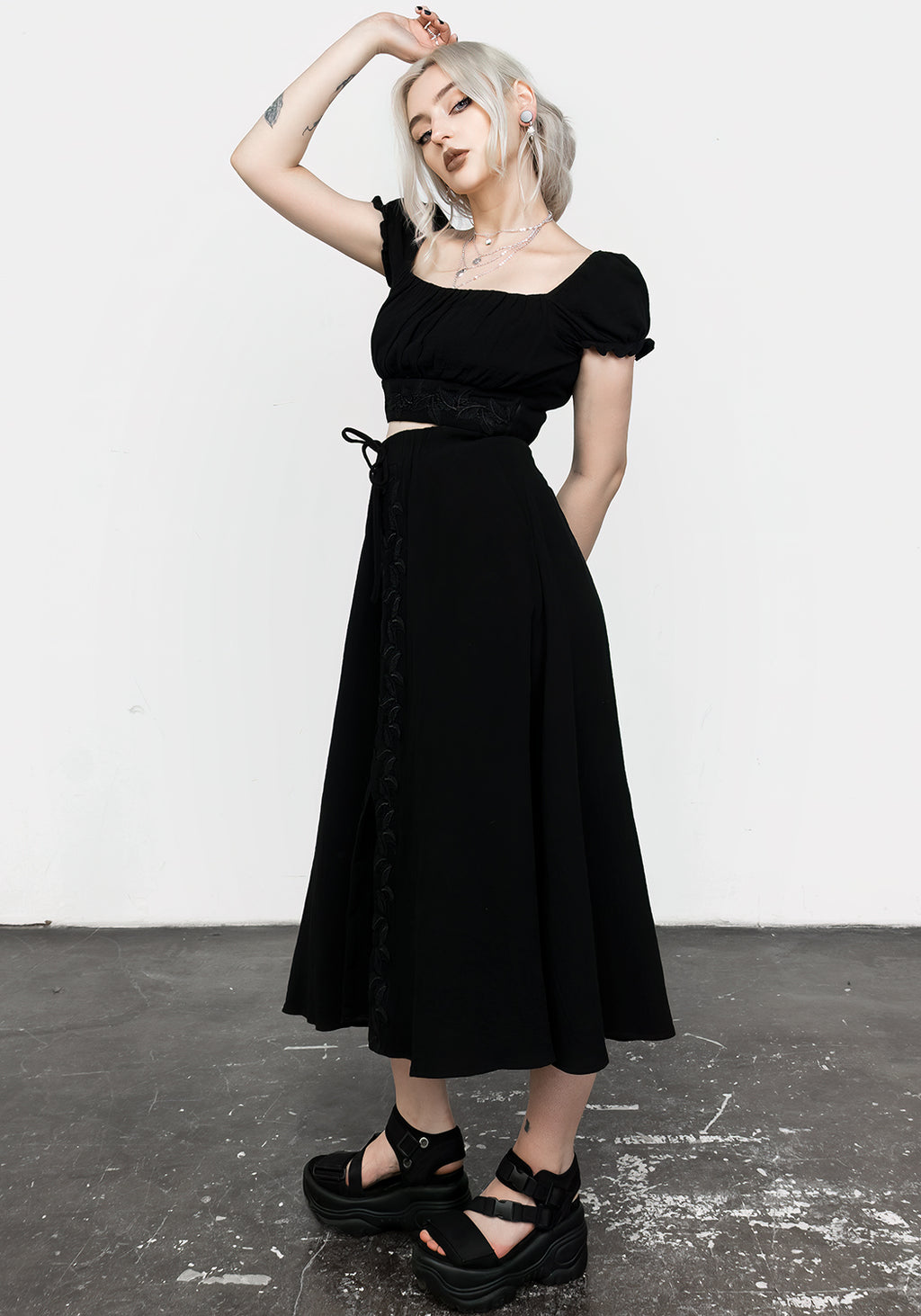 Textured Knit Top & Midi Skirt Set (3 Color Ways)