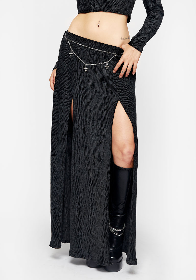 Thekla Co-Ord Split Maxi Skirt With Charm Belt