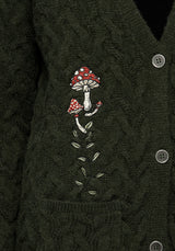 Seelie Embroidered Cable Knit Cardigan