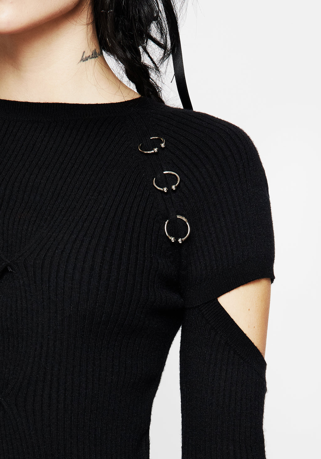 Jumbers Robe Cut Disturbia | Captive Hardware Cut Out Rib Jumper | Jumpers