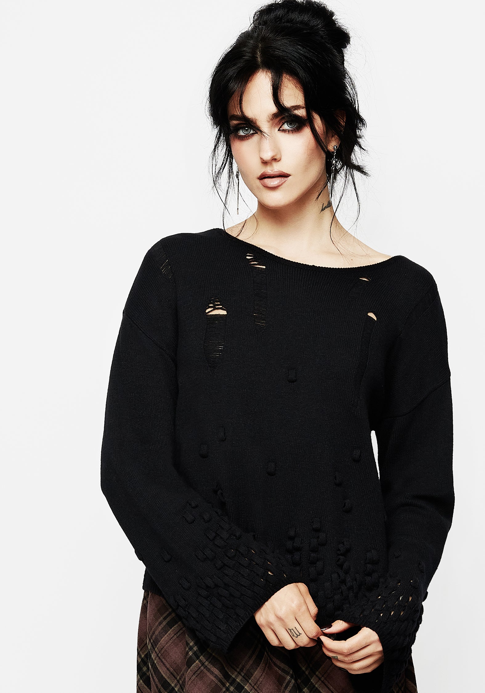 Disturbia | Looper Distressed Knit Jumper | Jumpers