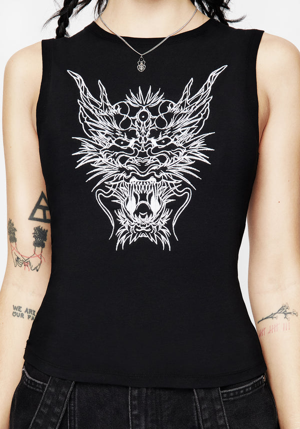 Guardian Embroidered Sleeveless Top