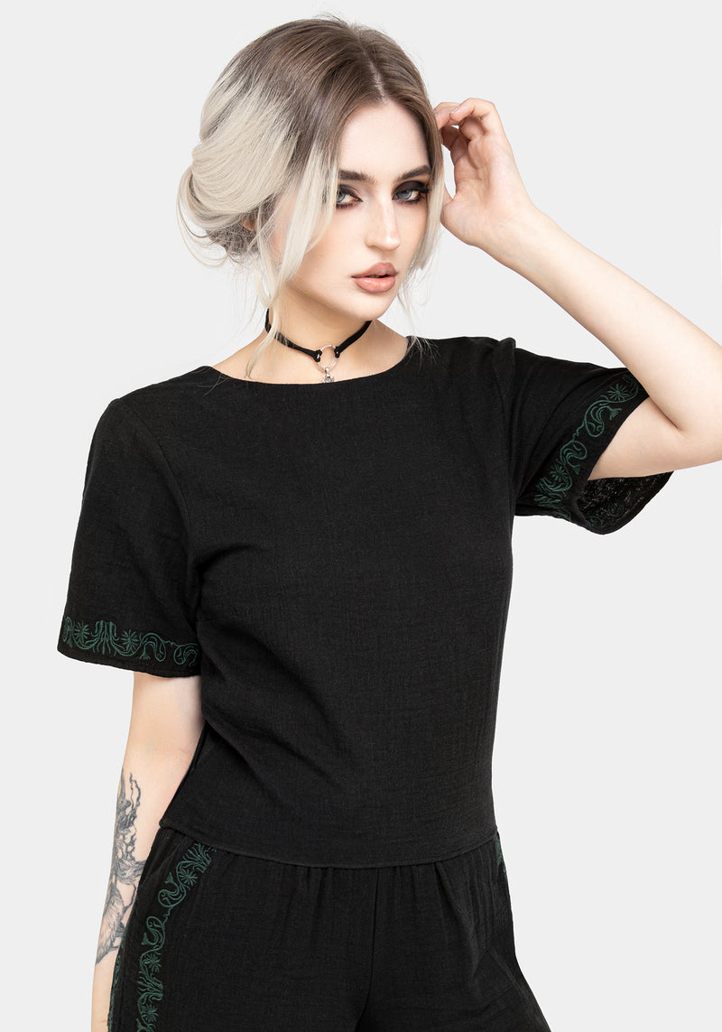 Damiana Embroidered Cotton Top