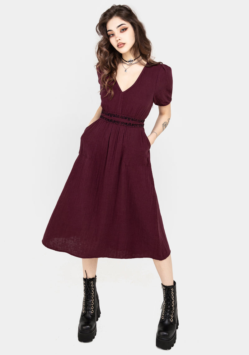 Disturbia | Poultice Embroidered Cotton Midi Dress | Dresses Disturbia | Poultice Embroidered Cotton Midi Dress | Dresses