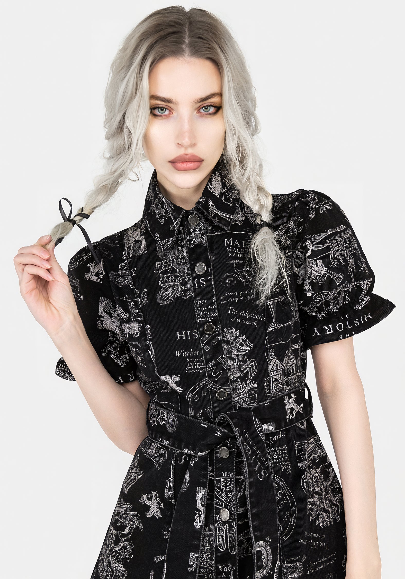 Disturbia Heresy Midi Shirt Dress Dresses disturbia-heresy-midi-shirt-dress-dresses