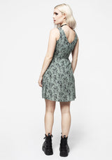Cassie Green Floral Corset Mini Dress