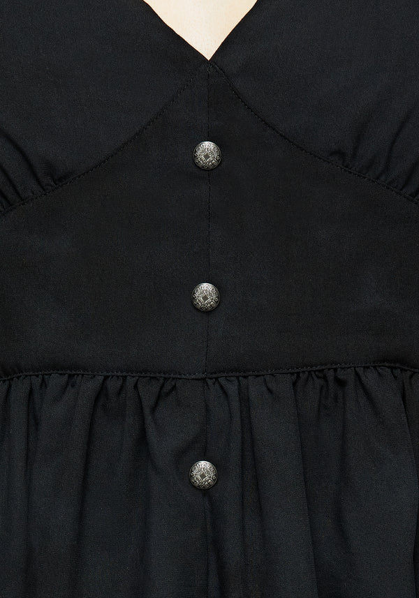 Gladys Button Front Midi Dress