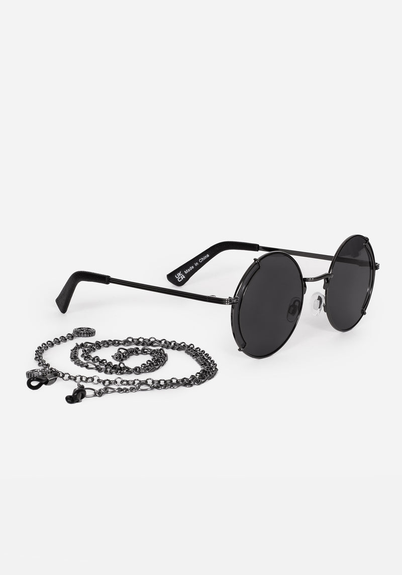 Emilie Round Sunglasses with Chain – Disturbia