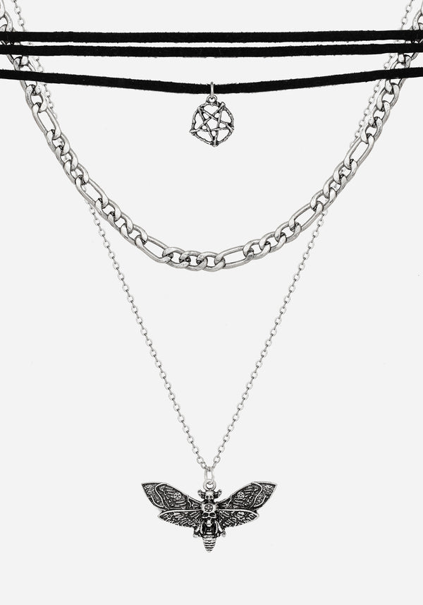 Mortmoth Layered Choker Necklace