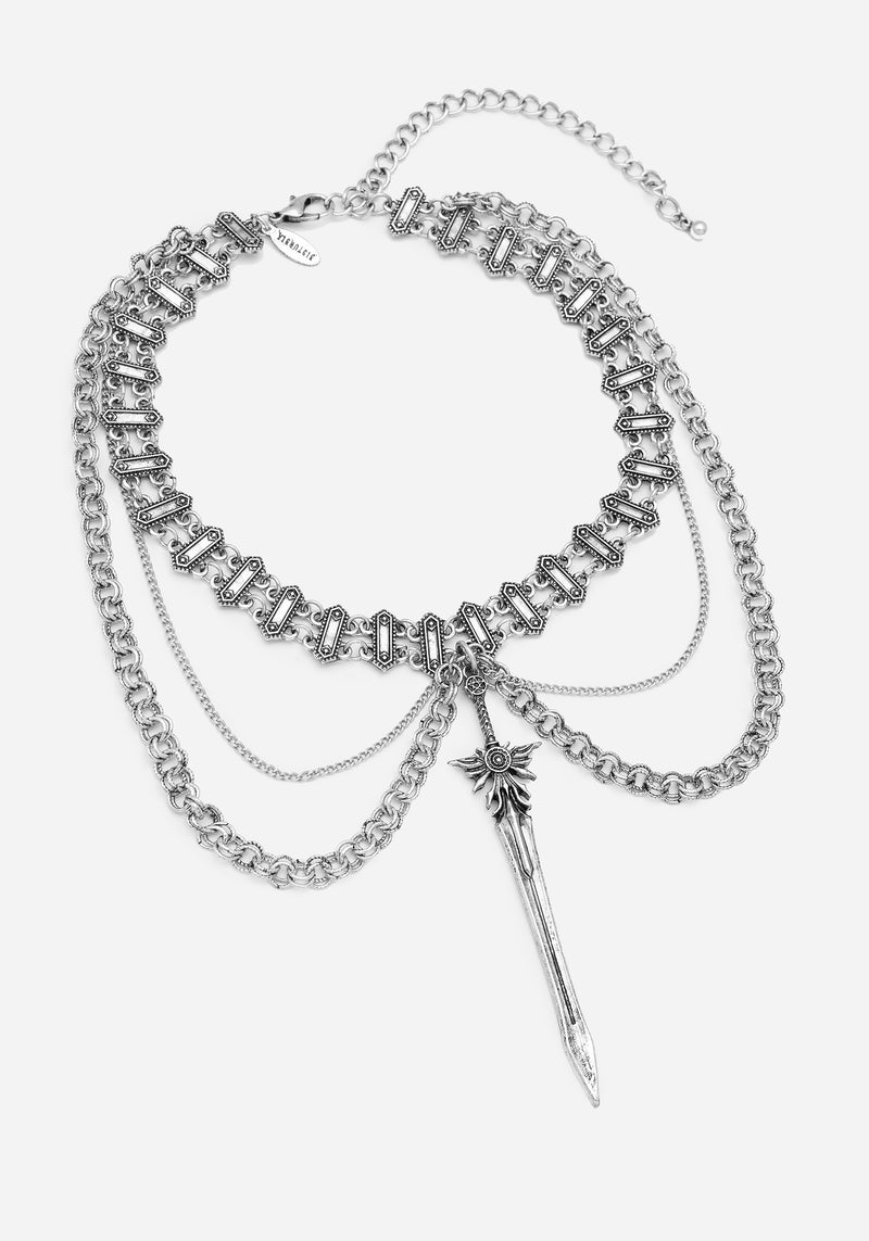 Tempo Layered Chain Choker Necklace
