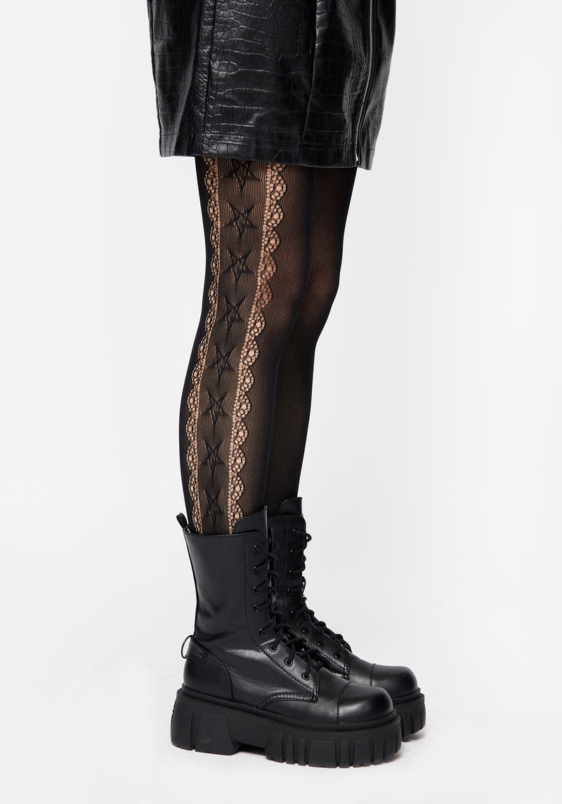 Pentacle Pattern Tights