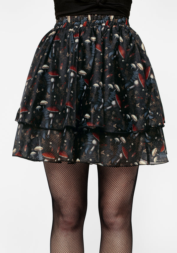 Amanita Organza Layered Mini Skirt