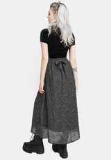 Revival Floral Mesh Layered Midi Skirt