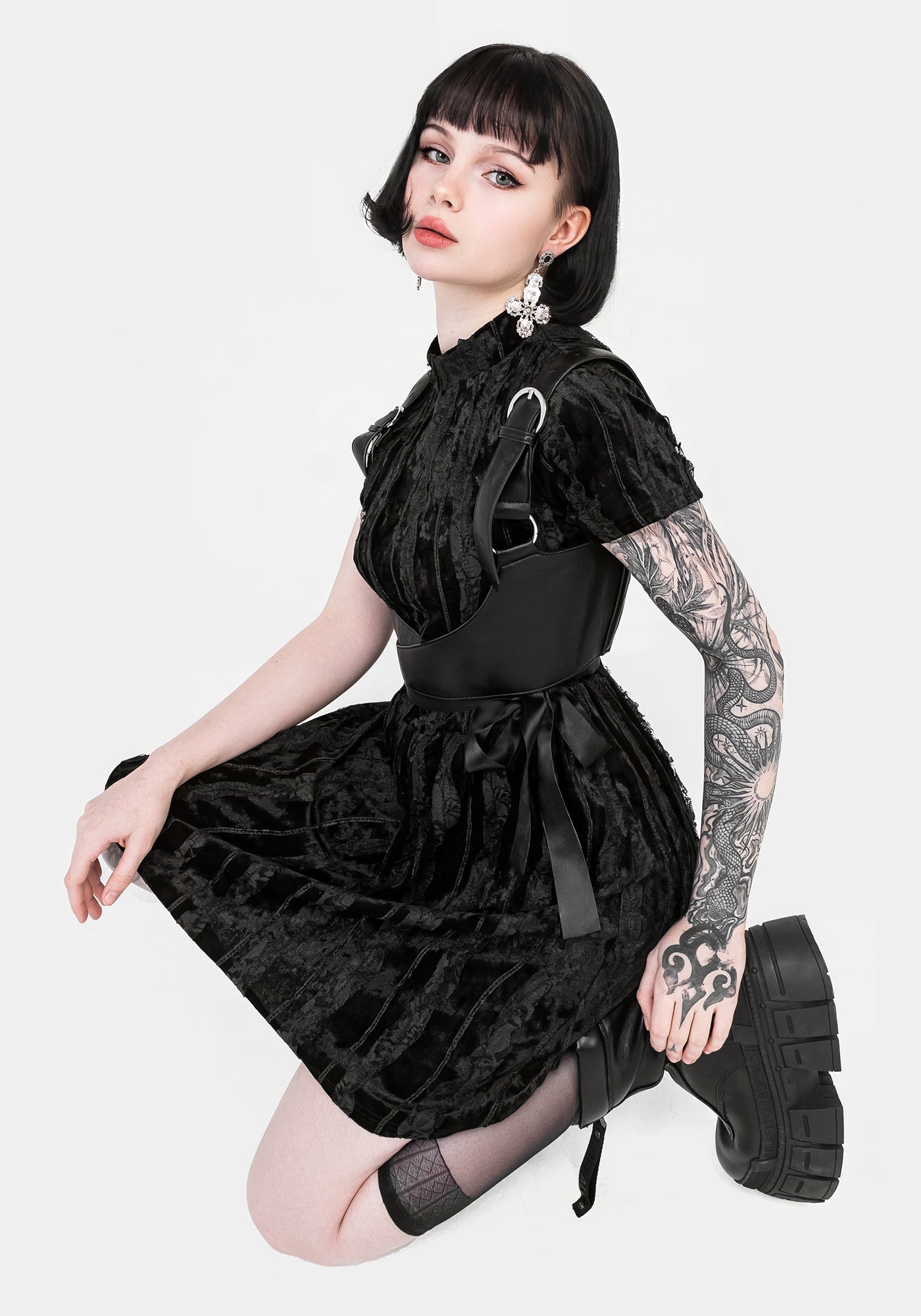 Disturbia | Imogen Velour Mini Dress | Dresses