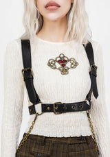 Vignette Brass Chain Harness