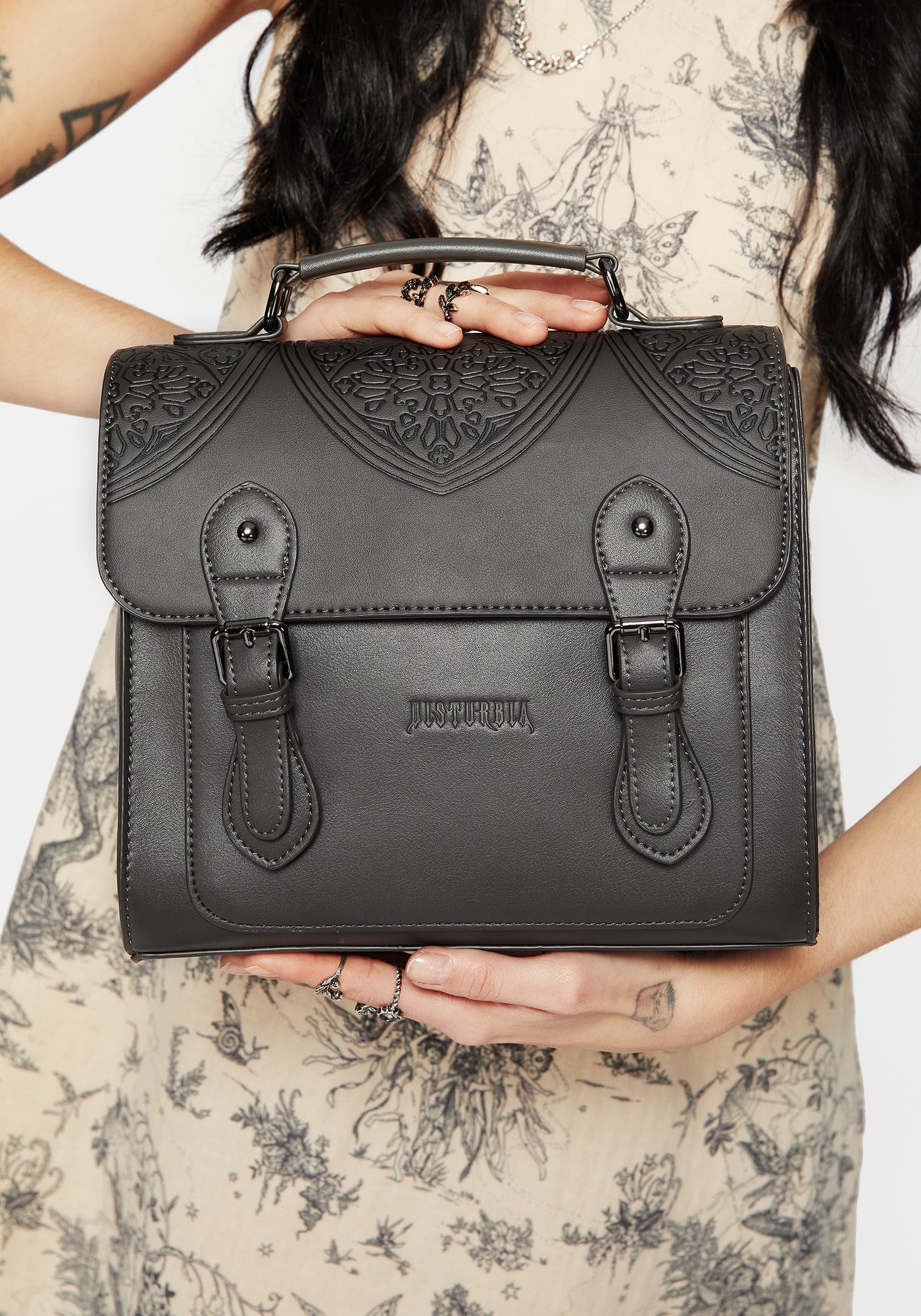 Esther Debossed Satchel Backpack – Disturbia
