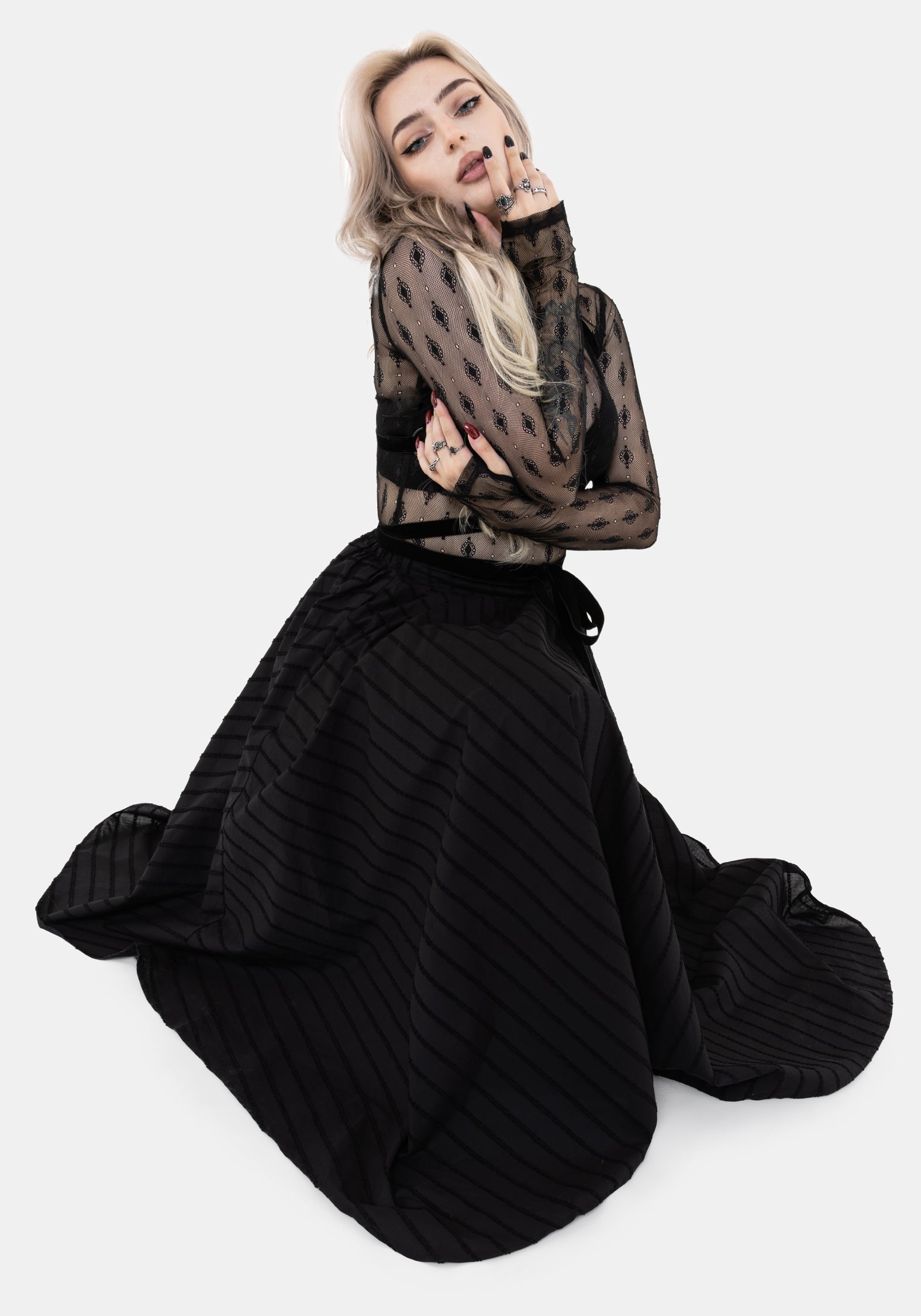 Blythe Handkerchief Hem Midaxi Skirt