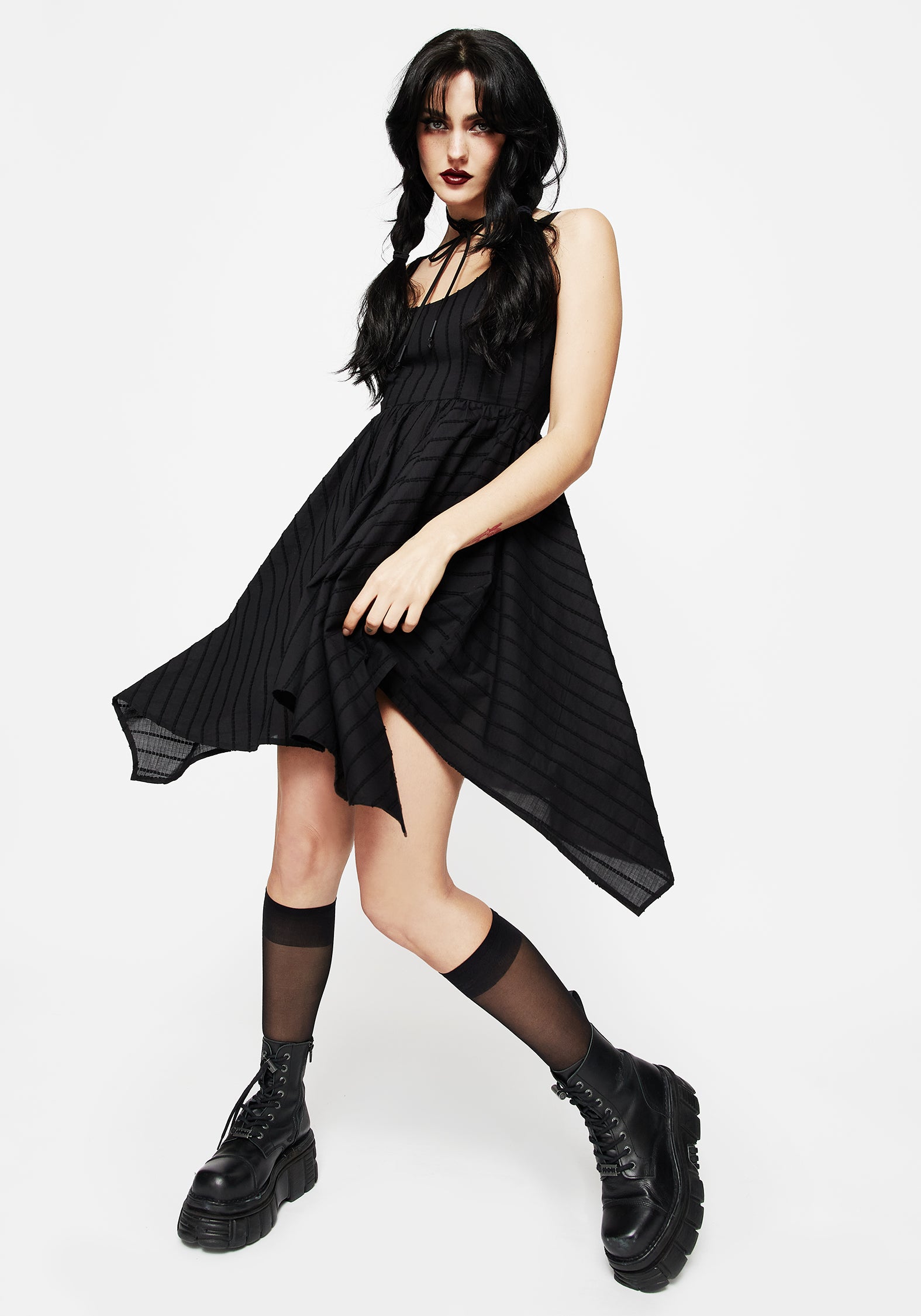 Blythe Handkerchief Hem Mini Dress – Disturbia