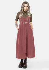 Abundance Cotton Floral Embroidered Bodice Cami Midaxi Dress