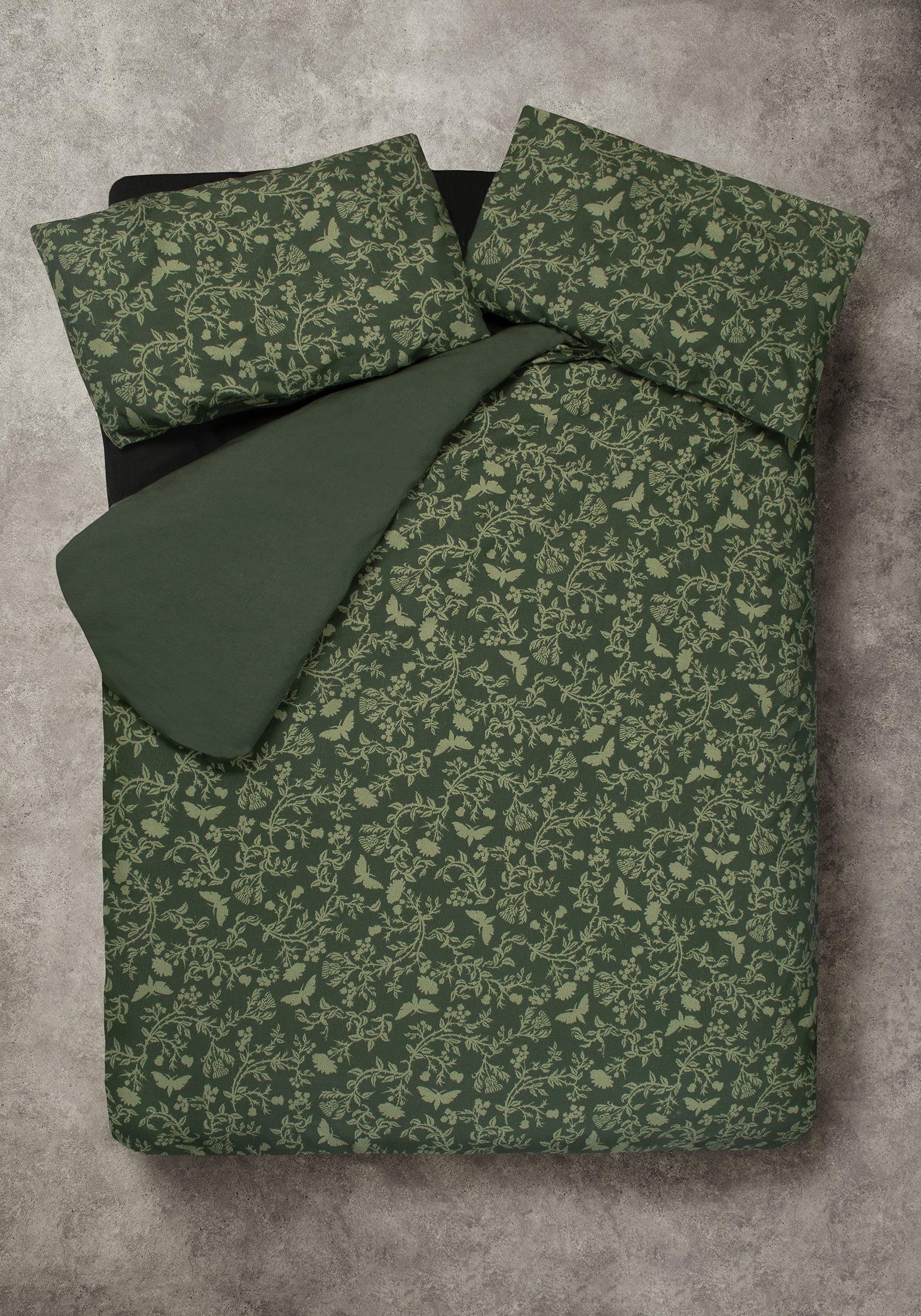 Wildwood Floral Print Cotton Bedding Set - Double