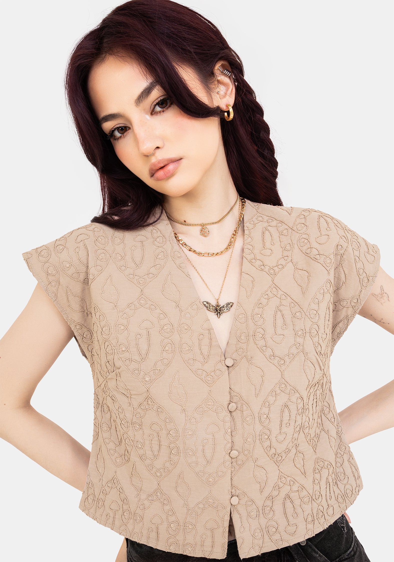 Suma Cotton Textured Blouse