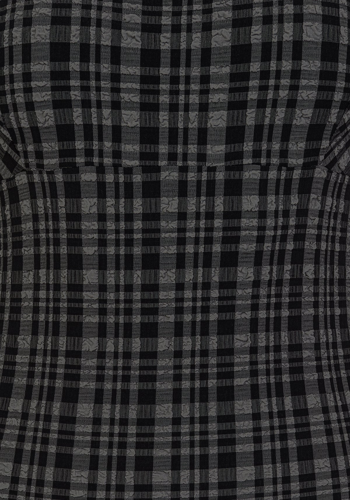 Slate Textured Check Square Neck Swimsuit