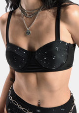 Comet Celestial Printed Balconette Bikini Top
