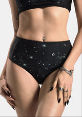 Comet Celestial Printed High Waist Bikini Bottom