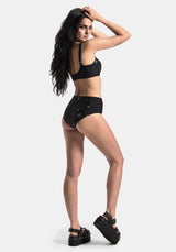 Comet Celestial Printed High Waist Bikini Bottom