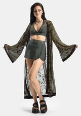 Abellona Embroidered Faux Wrap Swim Skirt