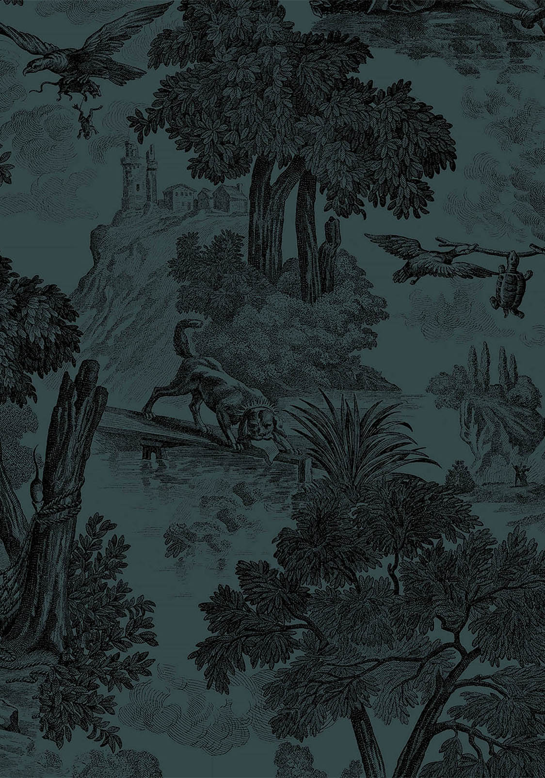 Solara Toile Print Maxi Dress