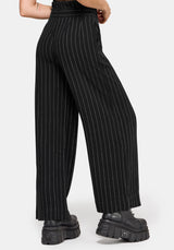 Charli Pinstripe Paperbag Waist Straight Leg Trouser UK 6