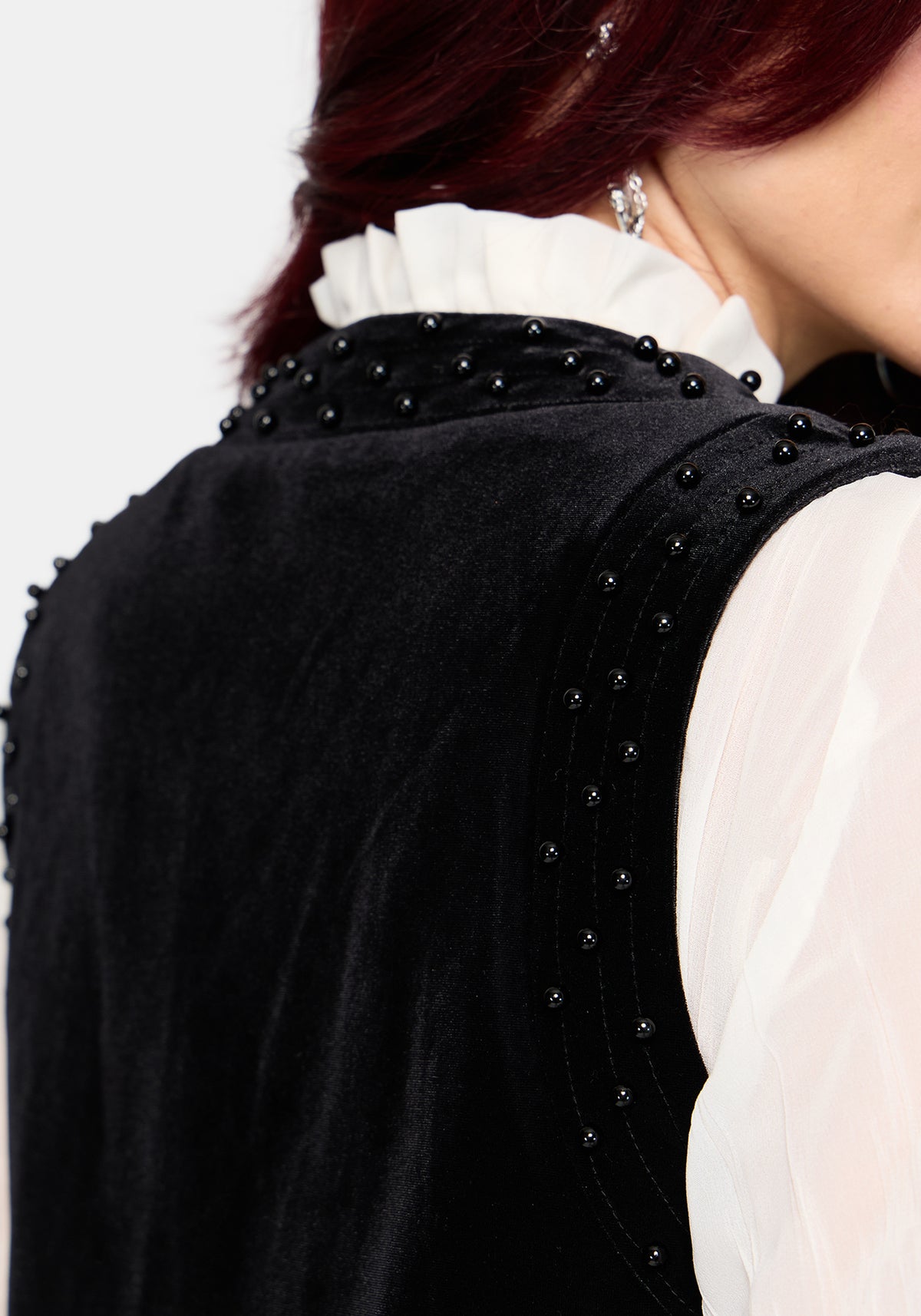 Frankie Velour Beaded Waistcoat